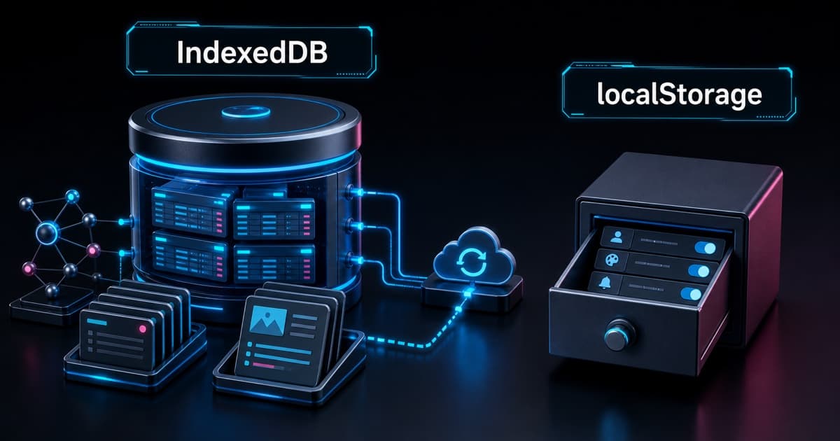 IndexedDB vs localStorage: onde guardar dados em um app offline-first